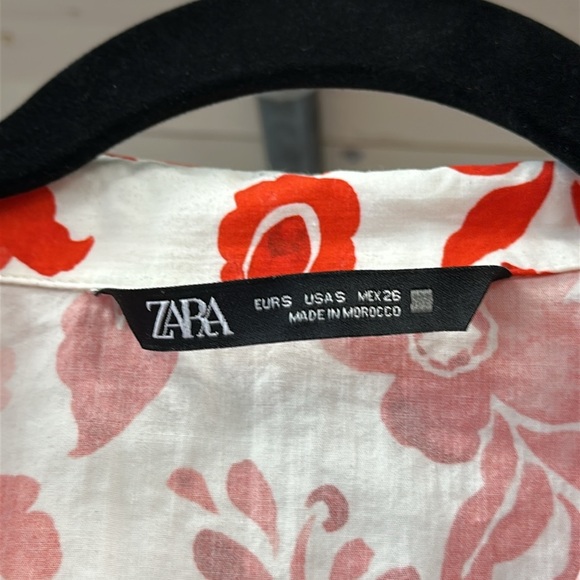 ZARA FLORAL PRINT DRESS Lapel collar dress with long sleeves Bloggers favorite - Picture 5 of 7